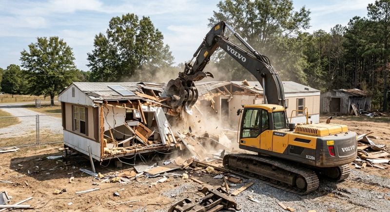 Double Wide Demolition in Sacramento, CA