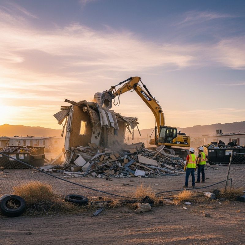 Double Wide Demolition in Sacramento, CA