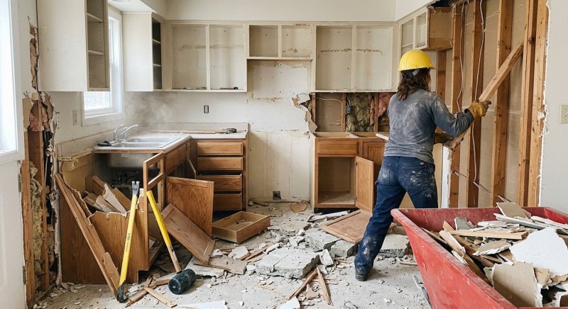 Kitchen Wall Demolition in Bergen County, NJ