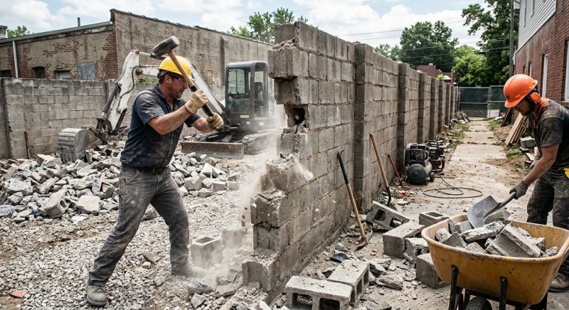 Retaining Wall Demolition in Bergen County, NJ