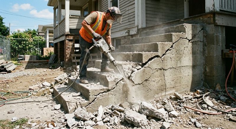 Sidewalk Demolition in Bergen County, NJ
